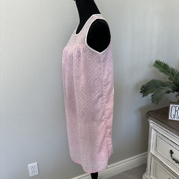 Vintage 80s Disney Minnie Mouse Junior Girls Size Dress Polka Dots Pink Midi - Picture 6 of 9